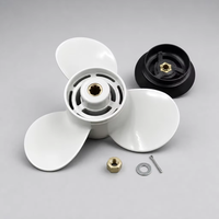 Hélice hors-bord en aluminium 9-3/4X6-1/2-J, OEM 683-W4592-02-F, compatible avec les moteurs hors-bord Yamaha 9.9-20HP 2 et 4 temps, pièces marines