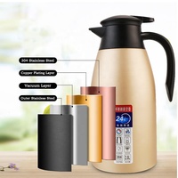 Bouilloire isotherme en acier inoxydable 304 à double paroi pour café, vente en gros d'usine