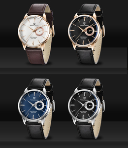 Pagani Design 1654 <span class=keywords><strong>orologio</strong></span> analogico al quarzo da uomo con bracciale in pelle Business Sports Top Brand Simple Relogio Masculino Black - Product Image 5