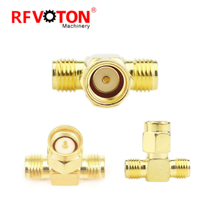Nhà Máy Giá vàng mạ SMA nam cắm Macho để SMA nữ Jack hembra đôi <span class=keywords><strong>RF</strong></span> đồng trục Adaptor t Loại Bộ chuyển đổi kết nối - Product Image 1