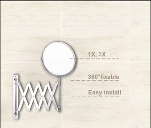 17cm hiện đại treo tường <span class=keywords><strong>CHROME</strong></span> mạ thép không gỉ kính phòng tắm gương với 3x Độ phóng đại - Product Image 4