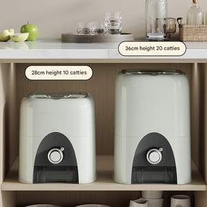 Boîte de rangement à boutons rotatifs pour le riz et les aliments Récipient de stockage de cuisine en plastique étanche à l'humidité Techniques d'injection - Product Image 5