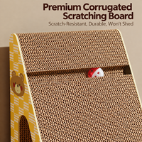 Griffoir vertical triangulaire en sisal sur mesure avec clochette et balle, idéal pour les animaleries – Direct Usine