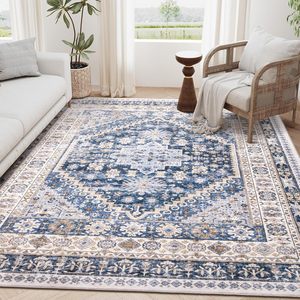 Tapis à poils ras pour animaux <span class=keywords><strong>de</strong></span> compagnie, lavable en machine, style vintage, antidérapant, motif géométrique, pour <span class=keywords><strong>salle</strong></span> à manger - Product Image 1