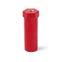 Isolateur rouge haute résistance - Support d'isolation hexagonal à écrou pour énergie nouvelle basse tension, poteau d'isolation ignifuge