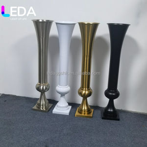 LEDA Accesorios para Bodas, Soporte Alto de Metal Dorado para Flores, Centros de Mesa para Bodas, Florero Dorado de 98 cm para Fiestas y Bodas - Product Image 6