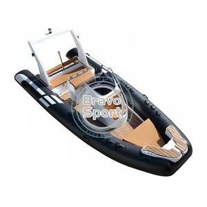 Bateau pneumatique de sauvetage de luxe à coque en fibre de verre de 5,8 m, avec plancher en <span class=keywords><strong>EVA</strong></span> imitation teck, en Hypalon/PVC - Product Image 5