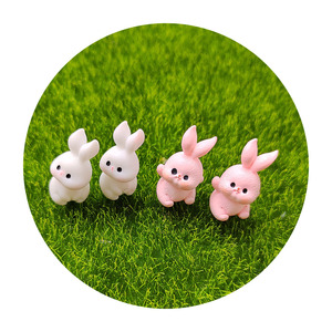 Mini cabochons en résine en forme de lapin mignon à dos plat pour scrapbooking, bijoux DIY et accessoires de décoration artisanale - Product Image 1