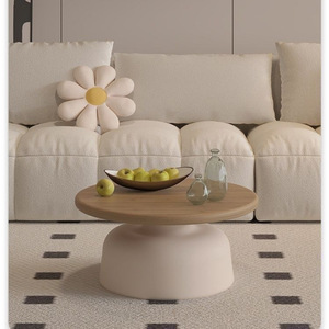 Mesa de Centro Delanto de Lujo Ligero, Moderna y Sencilla, Estilo Italiano para Sala de Estar, Diseño Crema, Ecológica, Duradera, 1 Año de Garantía - Product Image 2