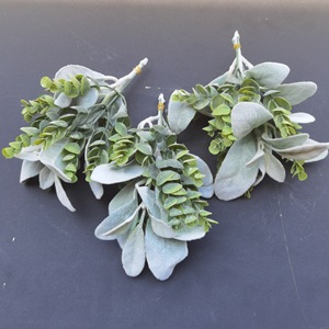 Bouquet de feuilles d'eucalyptus artificielles Wen Hope, gris clair, en plastique et soie, décoration de bureau, ornement pour la maison et le bureau, 10cm-30cm - Product Image 2