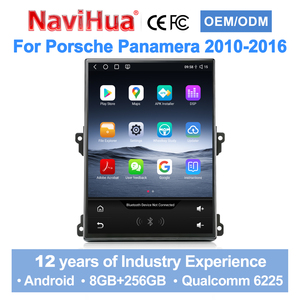 Radio de coche Android Navihua con pantalla vertical de 12.1 pulgadas, GPS, navegación, multimedia y Carplay para Porsche Panamera 2010-2016 - Product Image 1