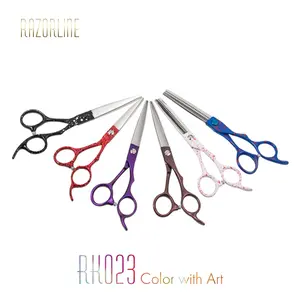 Different Colorful Coating Handle Stainless Steel Cheap Price Hair Scissors For Student And Home Use