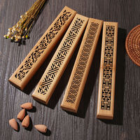 Porte-encens en bois rétro bouddhiste, porte-bâtonnets d'encens, attrape-cendres, écologique, durable, outils d'aromathérapie, décoration d'intérieur