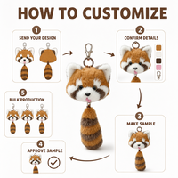 Peluche personnalisée brodée en forme de raton laveur, anti-stress, en tissu ultra doux, fabrication directe usine, OEM ODM, poupée en peluche pour personnage original