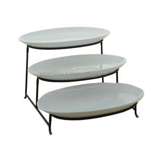 Luxury Hot Selling Kitchen Accessories Galvanized Metal Rack Dessert <b>Tray</b> Serving <b>Tray</b> Afternoon <b>Tea</b> <b>Tray</b> - Product Image 2