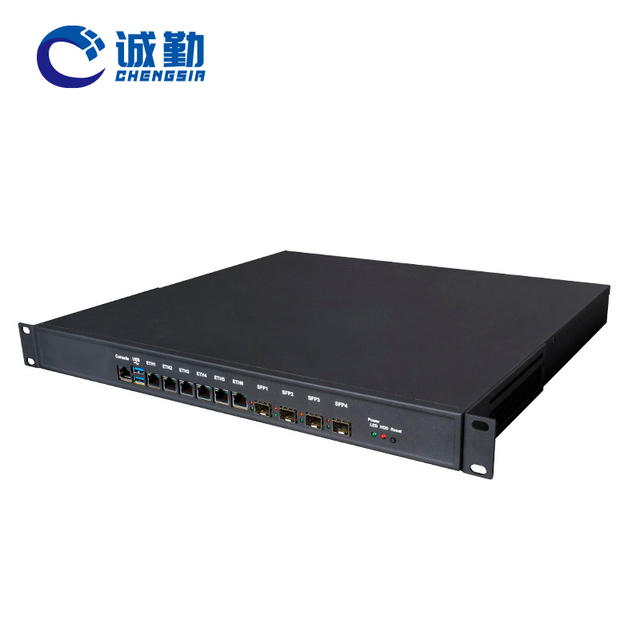 1U Rack Server Case 6 Lan 4* SFP+ 10G Mikrotik 12th Gen H610 Q670 Firewall Application Industrial PC 1U Rackmount Chassis