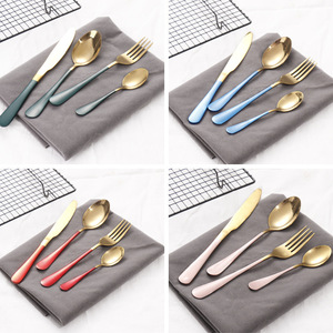 Set di <span class=keywords><strong>posate</strong></span> in acciaio inossidabile per uso alimentare da 24 pezzi lavabile in lavastoviglie per feste con ristorante domestico 6 stoviglie <span class=keywords><strong>posate</strong></span> per nozze - Product Image 2