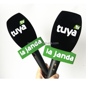 Cubierta de Micrófono para Exteriores con Logotipo de Canal Impreso, Micrófono Inalámbrico con Protección Contra el Viento, Esponja Protectora de Micrófono para Reporteros - Product Image 5