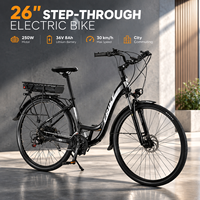 Vélo de montagne électrique puissant de 250 W, 21 vitesses, frein à disque mécanique, batterie au lithium 36 V 8 Ah, vélo de ville rapide pour adultes