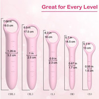 Lot de 5 Dilatateurs Pelviens en Silicone, Ensemble de Plugs Anaux pour Femmes, Baguette de Massage Pelvien, Appareil d'Entraînement Musculaire pour Renforcer les Muscles