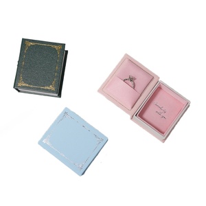 Best Selling Modern Square Dustproof Mini Gift <b>Storage</b> Jewelry Paper Magnet <b>Box</b> Decorative Ring Stud Packaging <b>Box</b> - Product Image 6