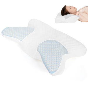Contour Neck <b>Pillow</b> High Elastic <b>Memory</b> Foam With Antibacterial Cooling Fabric - Product Image 3