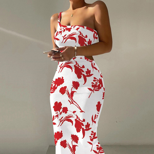 <span class=keywords><strong>Robe</strong></span> <span class=keywords><strong>Longue</strong></span> d'Été sans Manches, Vintage et Tendance pour <span class=keywords><strong>Femme</strong></span>, Vente Chaude, Coupe Ajustée et Moulante à Fine Bretelle Unique - Product Image 5