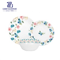 Vaisselle de table ensemble de vaisselle en gros 18 pièces ensemble de dîner en opale blanche plat de service usage domestique assiette à dîner ensemble de bols pour le brésil