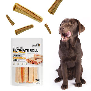 Pet dog snack grossista fabbrica vendita diretta rotolo di <span class=keywords><strong>carne</strong></span> di pollo gonfio collagene cane tratta bastone dentale <span class=keywords><strong>per</strong></span> l'allenamento - Product Image 1