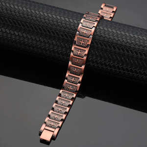 Bracelet magnétique en cuivre pur à 100 %, bracelet magnétique ajustable pour la santé, bracelets magnétiques pour hommes pour l'équilibre - Product Image 3