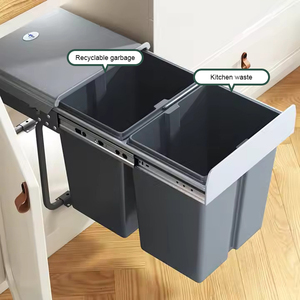 Distribute Can Under Storage Sink Recycling Indoor Dust Cabinet Garbage Drawer Sliding Trash <strong>Kitchen</strong> Pull Out <strong>Double</strong> Waste <strong>Bin</strong> - Product Image 1