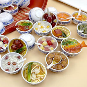 ชามก๋วยเตี๋ยวขนาดใหญ่4ซม. สำหรับเด็กของเล่นอาหารจำลองงานฝีมือสไตล์จีนยอดนิยม - Product Image 1