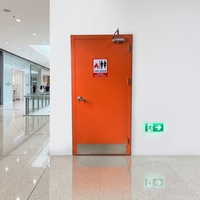 Porte en acier ignifugée de style moderne, personnalisée en usine, de haute qualité, pour usage commercial