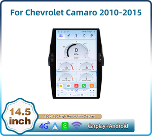 วิทยุติดรถยนต์ Tesla จอแนวตั้งขนาด 14.5 นิ้ว ระบบ Android Carplay พร้อมระบบนำทาง GPS สำหรับ Chevrolet Camaro ปี 2010-2015 เครื่องเล่น DVD ในรถยนต์ วิทยุติดรถยนต์ สเตอริโอ - Product Image 3
