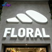 Enseigne 3D LED en acrylique personnalisée rétroéclairée, transformateur, canal en acier inoxydable, identification métallique pour bâtiments commerciaux et bureaux