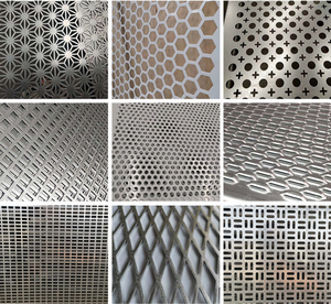 Tôles perforées en aluminium perforées pour décoration murale extérieure Plaque en acier inoxydable 304 Perforations décoratives HL Finition de surface - Product Image 6