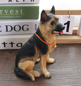 Figurine décorative en résine, chien <span class=keywords><strong>berger</strong></span> allemand noir simulé, pour salon, entrée, armoire, bureau - Product Image 5