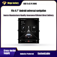 Radio Mobil Tesla Layar Sentuh Vertikal 2 DIN 9.7 inci, Carplay Universal, Multimedia, Head Unit Android