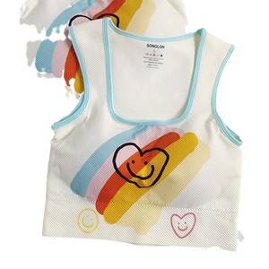 Médio Impresso Yoga Vest Chest Pad Fixo Cup Cobrindo Alta Resistência Sports Bra para Fitness Running Slimming Spandex - Product Image 1