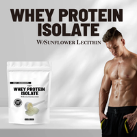 Isolat de protéines de lactosérum en poudre, haute teneur en protéines, faible teneur en sucre, gain musculaire, complément nutritionnel sportif, étiquette personnalisée, protéines pour adultes, fitness