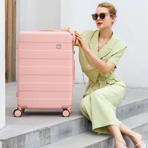 Distribuidores de equipaje al por mayor marca de lujo coreana 3PC equipaje de viaje de concha dura maleta bolsa conjunto femenino