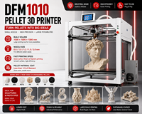 Mesin Printer 3D Pelet Industri Ukuran Besar 1000x1000x1000mm |   FGF Manufaktur untuk Otomotif, Patung Presisi Tinggi