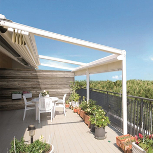 <span class=keywords><strong>Toldo</strong></span> Motorizado Moderno para Exteriores, Pérgola <span class=keywords><strong>de</strong></span> PVC, Toldos Retráctiles con Luz LED - Product Image 5