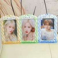 Porte-cartes PVC personnalisé A4 grande taille, série chiots mignons, pour photos d'idols Kpop, protection pour photocards avec porte-clés, faible MOQ