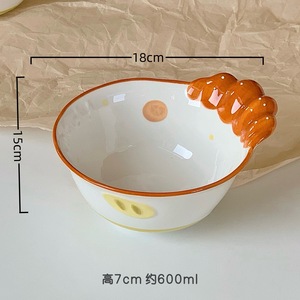 Vajilla <span class=keywords><strong>de</strong></span> Cerámica con Diseño <span class=keywords><strong>de</strong></span> Pan, Linda y Resistente a Altas Temperaturas, con Color Bajo Esmalte, Tazón con Diseño <span class=keywords><strong>de</strong></span> Planta <span class=keywords><strong>de</strong></span> Dibujos Animados para Postres y Galletas, para Fiestas Familiares - Product Image 4