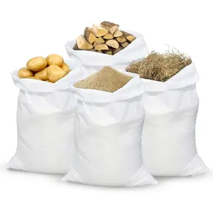 Sacchetto di riso tessuto PP riciclato all'ingrosso personalizzato dimensioni 5kg 10kg 20kg 25kg 50kg 100kg