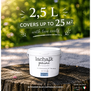 36 POWDER BLUE 25 lt LaChalk the evolution of <b>chalk</b> paint Where <b>chalk</b> meets resin: Hybrid <b>Chalk</b> Resin Paint made in Italy - Product Image 2