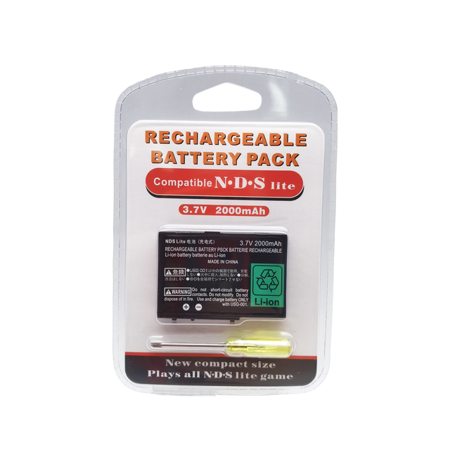 New 2000mAh 3.7V Rechargeable Lithium-ion Battery Pack for DS Lite/DLS//NDSL Replacement