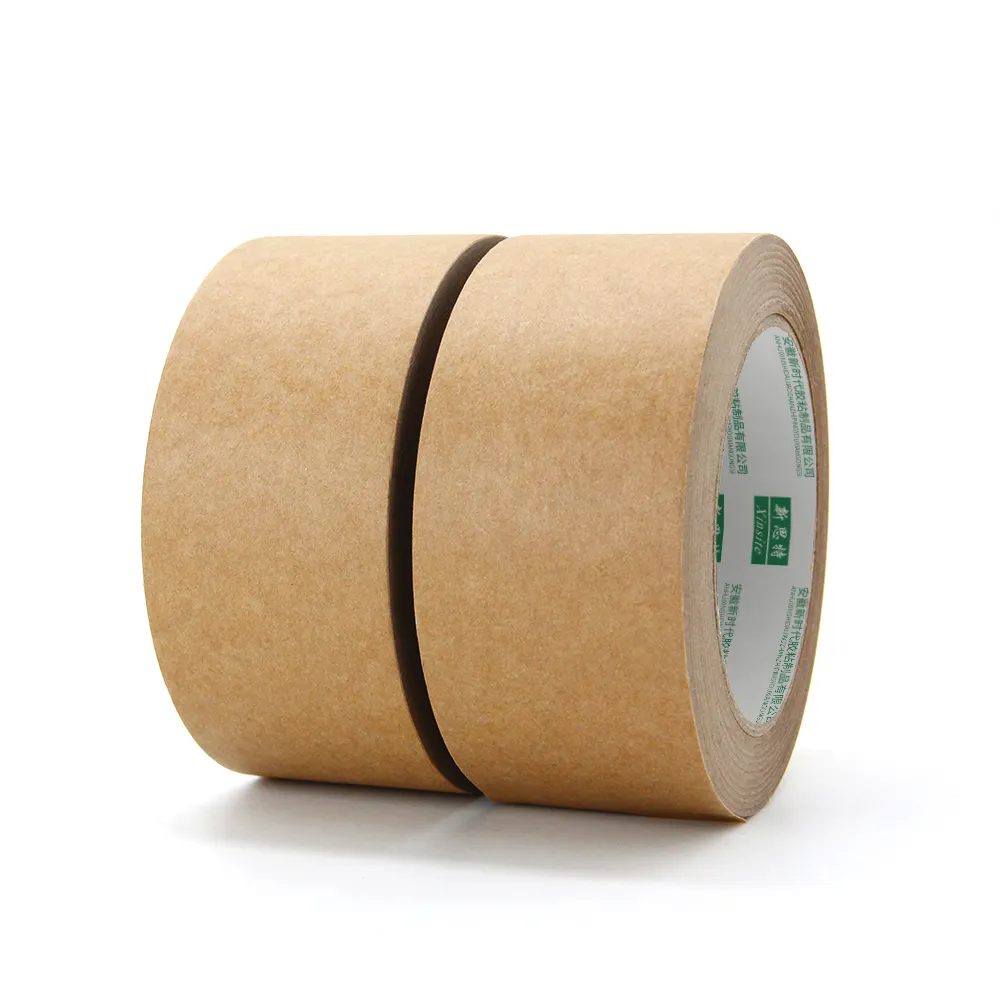 Fita autoadesiva gravável para embalagem de papel Kraft, fita autoadesiva para sacos de papelão, resistente à vedação