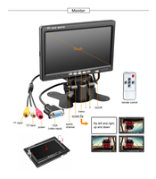 8CH H.264 1080P AHD Mobile HDD voiture DVR avec 7 pouces VGA moniteur et 6 IR Vision nocturne caméras étanches pour camion RV Van Bus